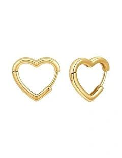 Piccolo Small Heart 18K Gold Plated Earrings