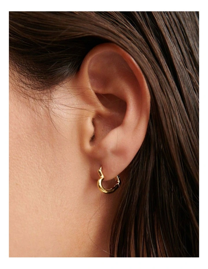 Piccolo Small Heart 18K Gold Plated Earrings image 2
