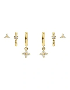 Celin Gold Stacker Earring Set
