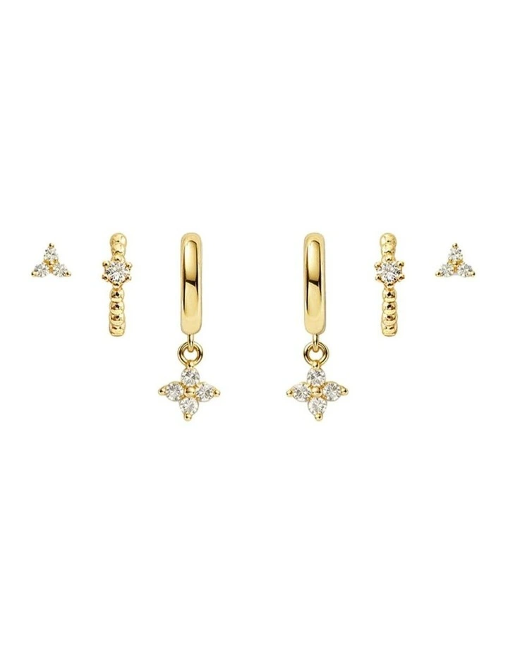 Celin Gold Stacker Earring Set image 1
