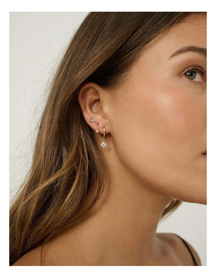 Celin Gold Stacker Earring Set image 2