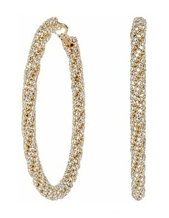 Eternity Twisted Hoop Earrings - Gold