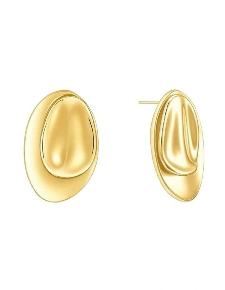 Sade Pebble Earrings - 18k Gold Plated image 1