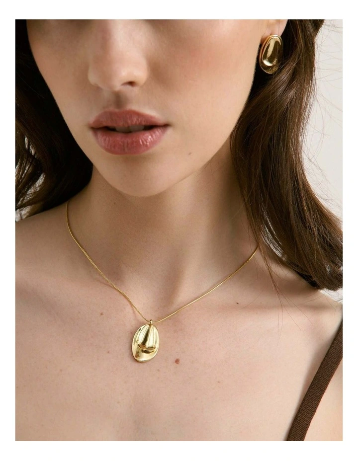 Sade Pebble Earrings - 18k Gold Plated image 2