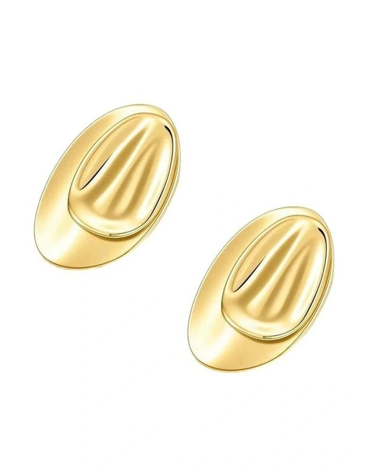 Sade Pebble Earrings - 18k Gold Plated image 3