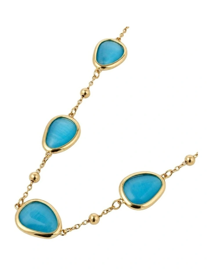 Via Resin Charm Station Necklace - Blue image 2