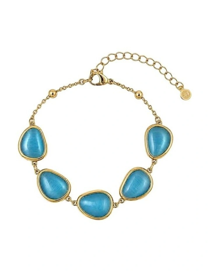 Via Resin Charm Link Bracelet - Blue image 1
