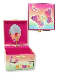 Rainbow Butterfly Small Musical Jewellery Box