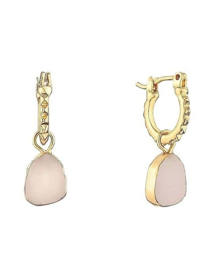 Airin Stone 18K Gold Plated Earrings in Pink image 1