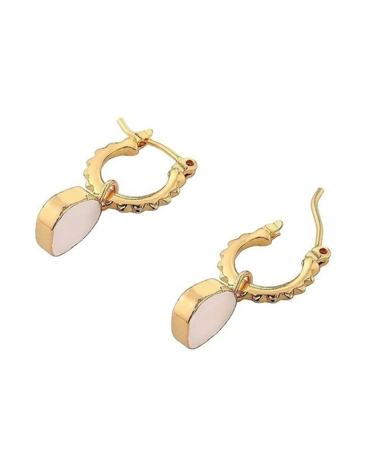 Airin Stone 18K Gold Plated Earrings in Pink image 3