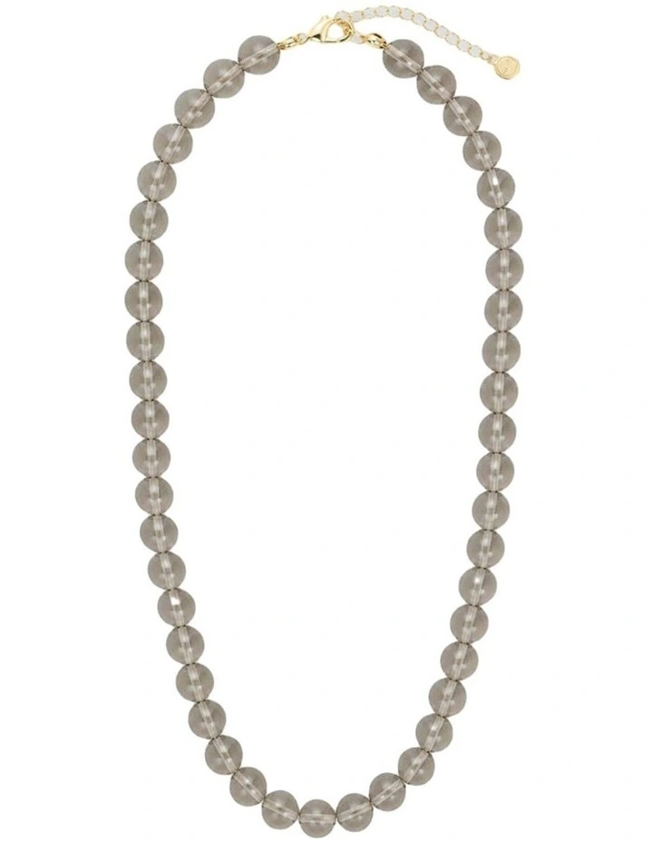 Talia Beaded Necklace - Brown image 2