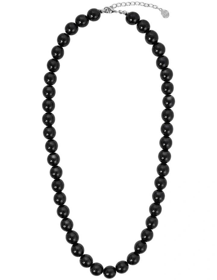 Talia Beaded Necklace - Black image 1