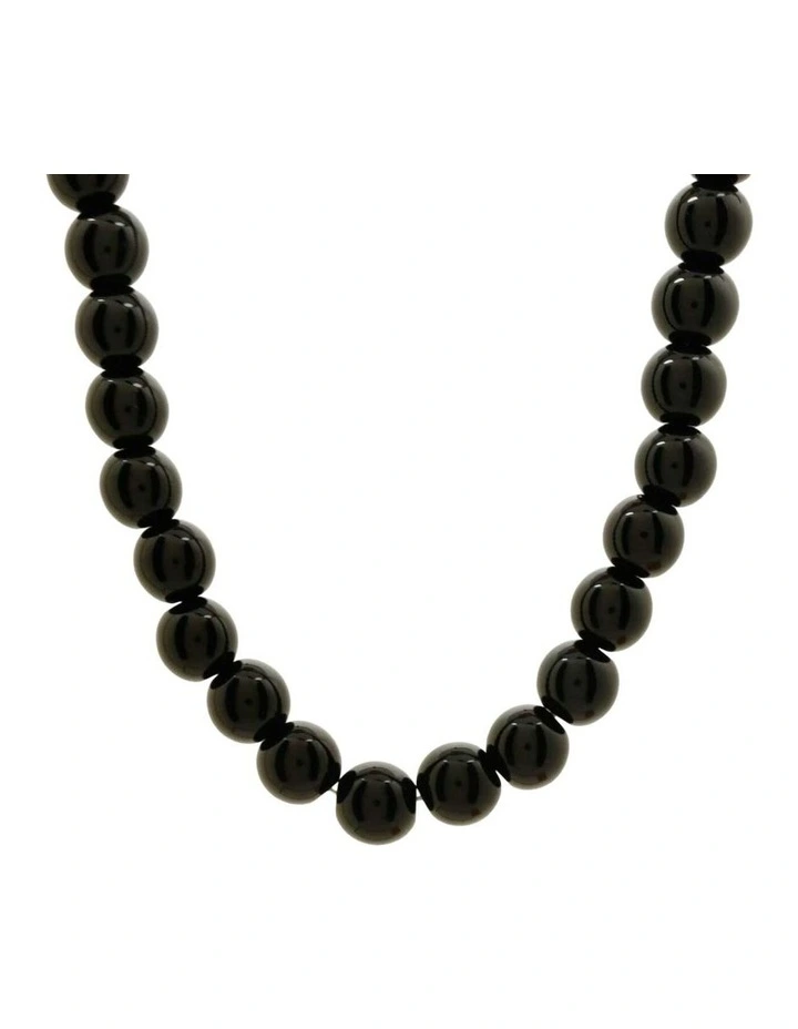 Talia Beaded Necklace - Black image 3