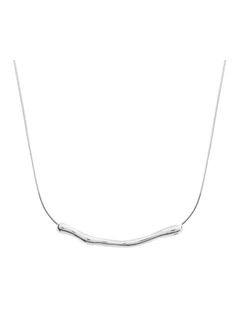 Chrome Rope Sterling Silver Plated Necklace