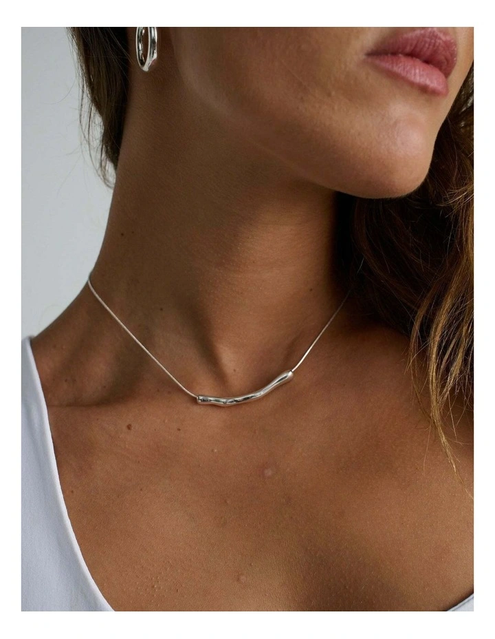 Chrome Rope Sterling Silver Plated Necklace image 2