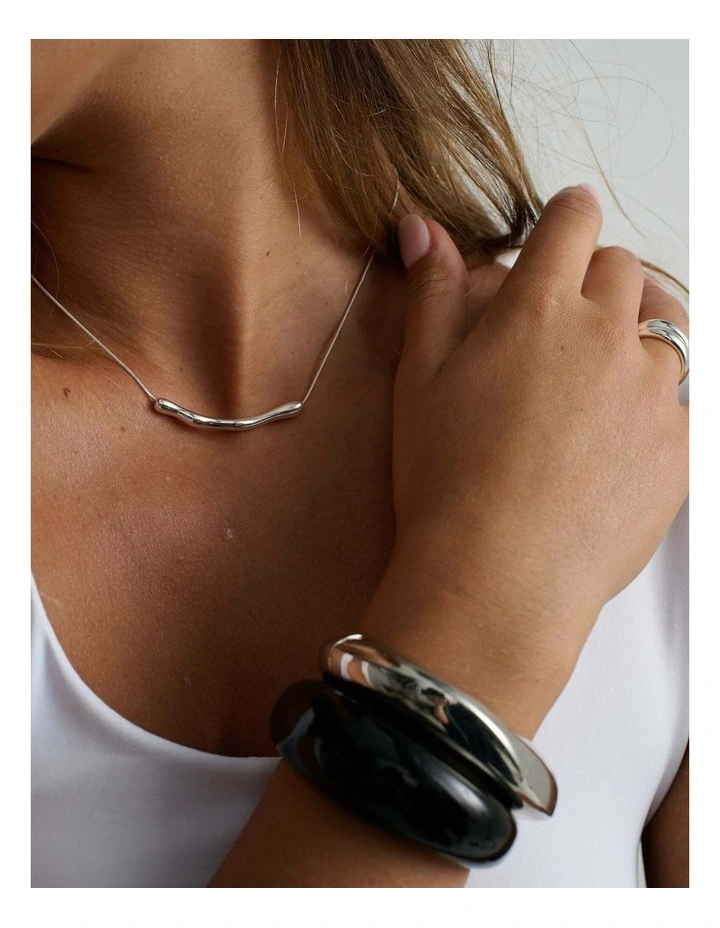 Chrome Rope Sterling Silver Plated Necklace image 5