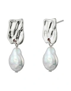 Messina Pearl Sterling Silver Plated Earrings