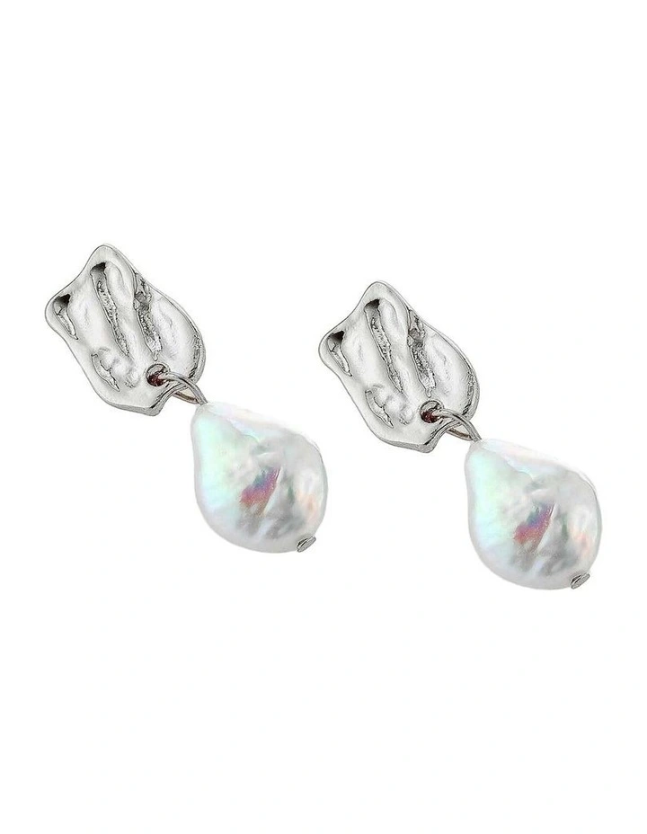 Messina Pearl Sterling Silver Plated Earrings image 3