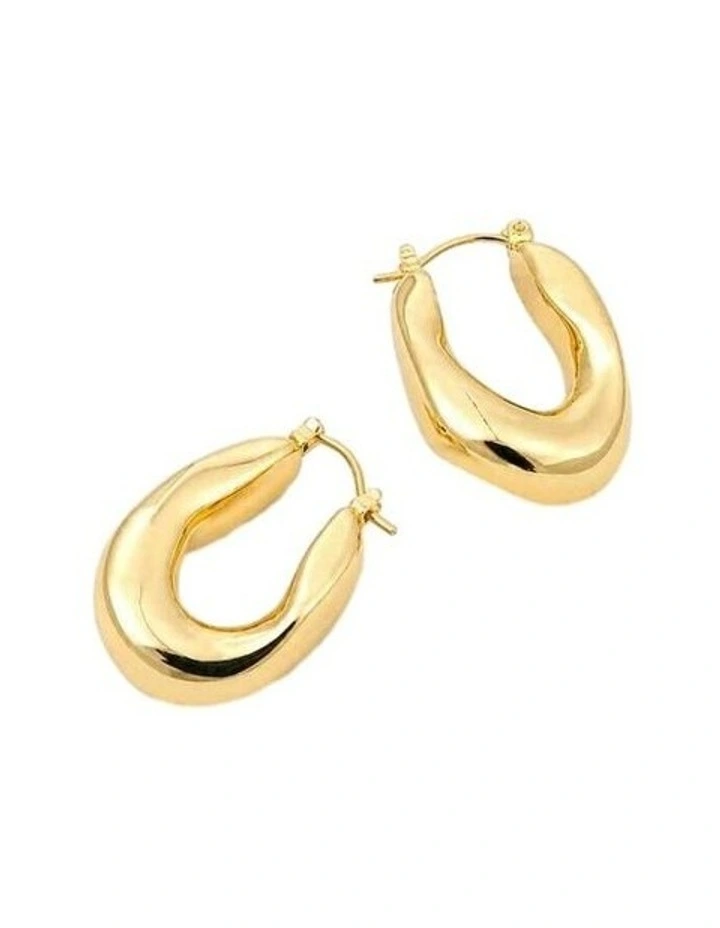 Lea Wavy Earrings in 18K Gold Plated image 3