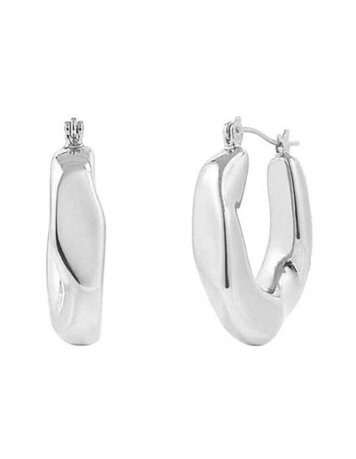 Lea Wavy Earrings in Sterling Silver Plated image 1