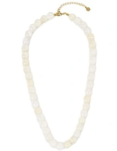 Talia Beaded Necklace - Cream