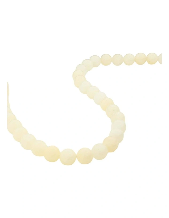 Talia Beaded Necklace - Cream image 3
