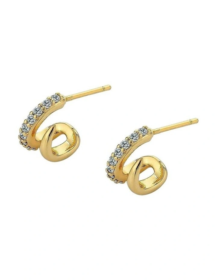 Petite Diamante Earrings in 18K Gold Plated image 3
