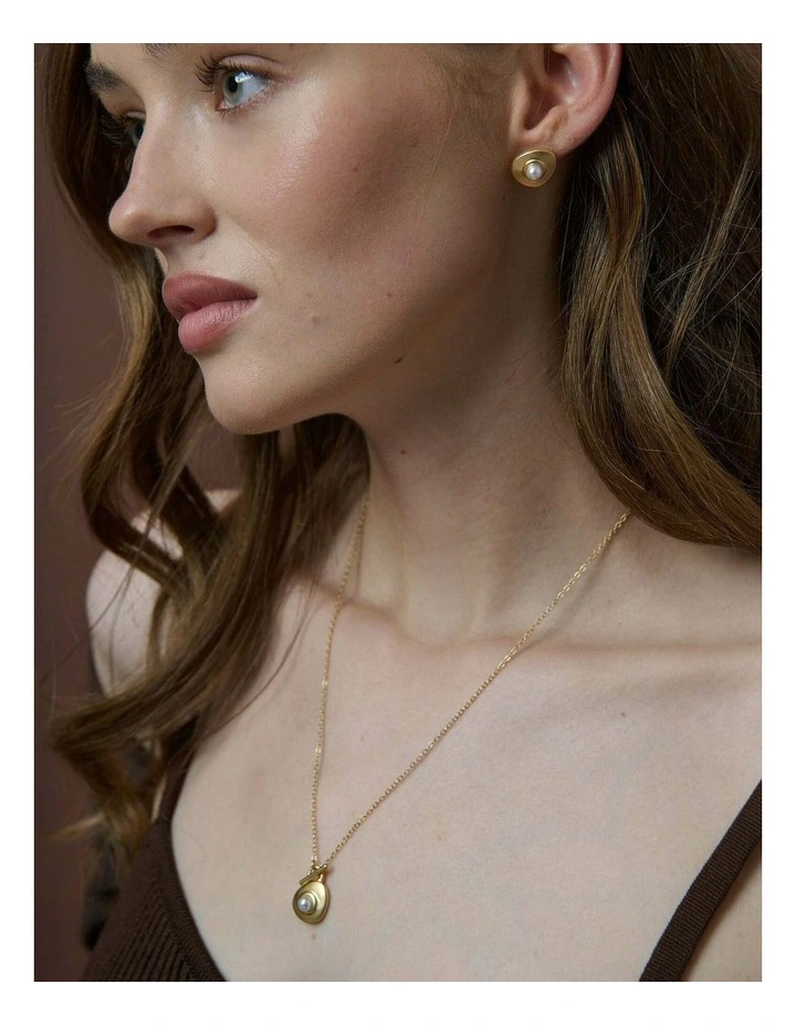 Victoria Matte Necklace - 18K Gold Plated image 2