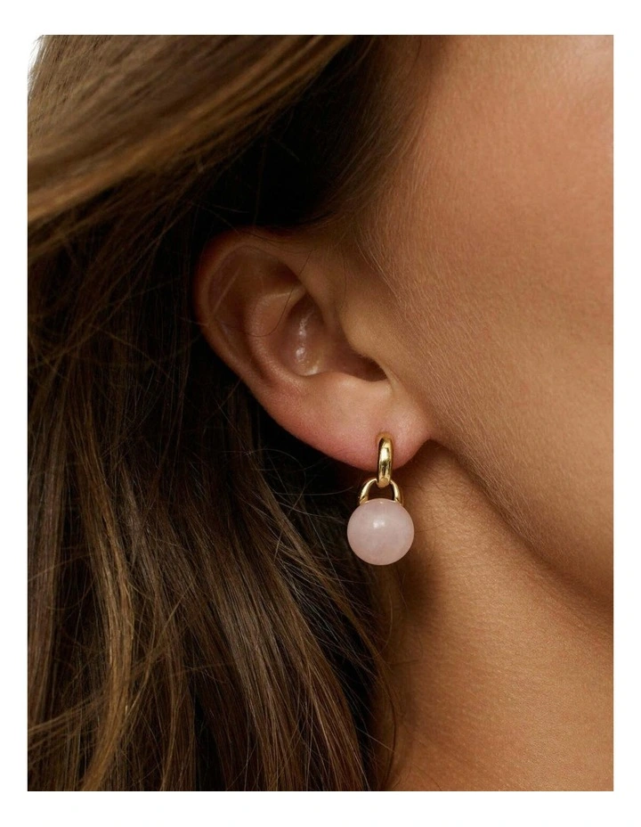 Lula Pink Quartz Earrings image 2