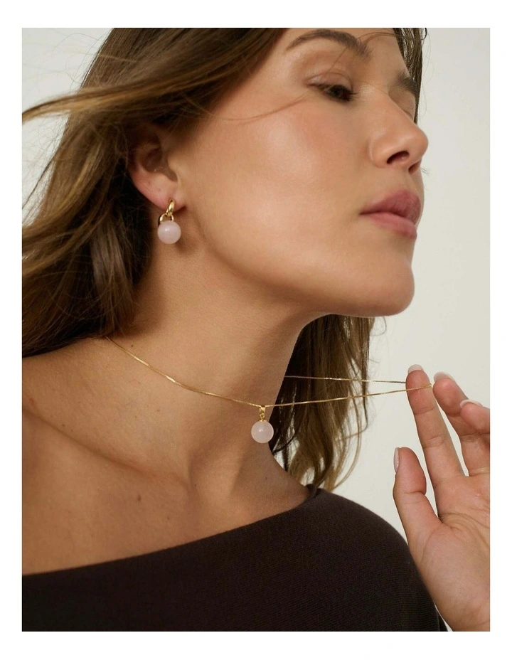 Lula Pink Quartz Earrings image 4