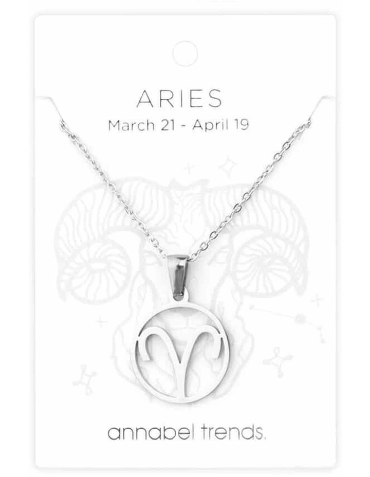 2pc Annabel Trends Stainless Steel Cuff Bangle Pendant Necklace Aries image 7