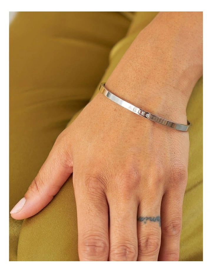 2pc Annabel Trends Stainless Steel Cuff Bangle & Pendant Necklace Zodiac Virgo image 6