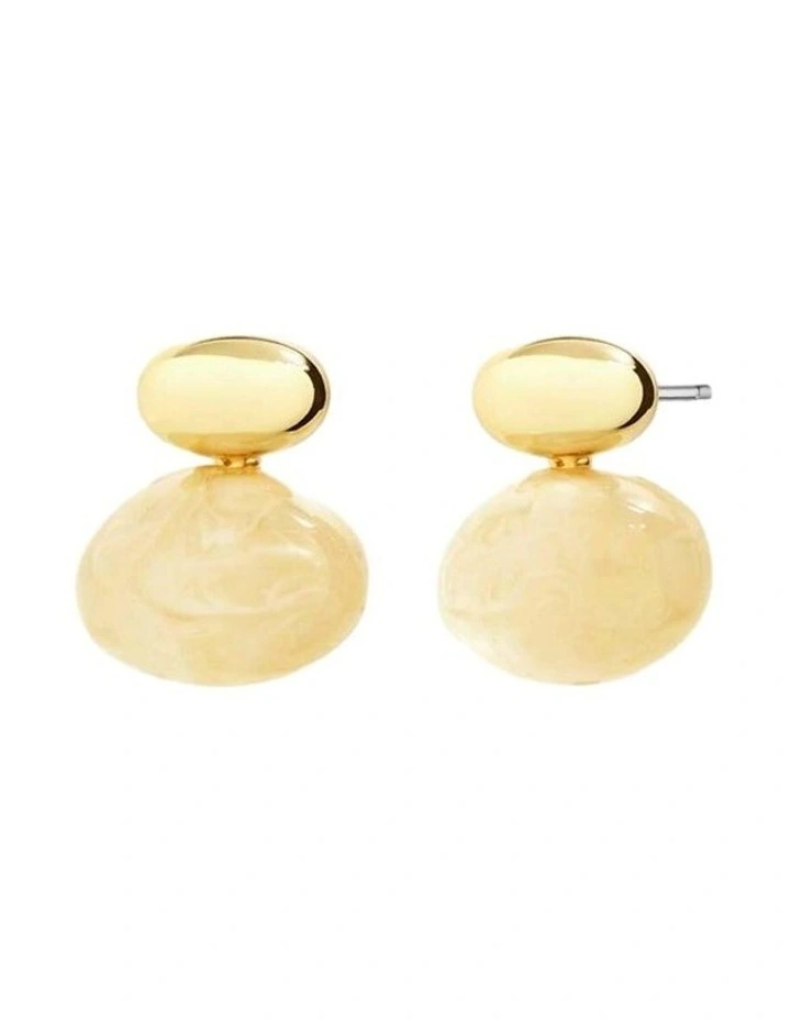 Bauble Cream Resin Earring image 1