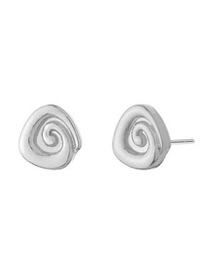 Swirl Stud Sterling Silver Plated Earrings