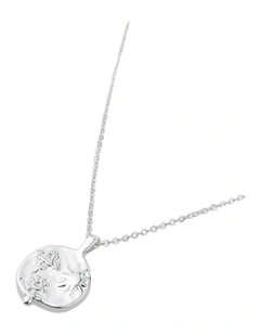 Ocean Coin Charm Necklace - Silver Plated