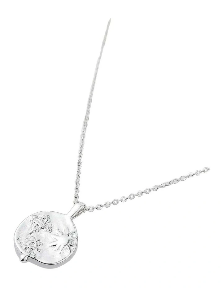 Ocean Coin Charm Necklace - Silver Plated image 1