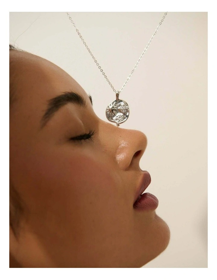 Ocean Coin Charm Necklace - Silver Plated image 4