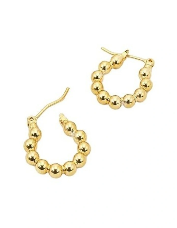 Bubble Hoop 18k Gold Plated Earrings image 4