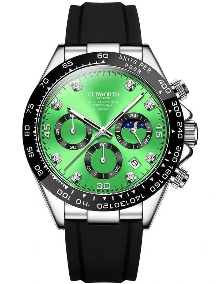 Cudworth Apex Chronograph Emerald & Silicone image 1