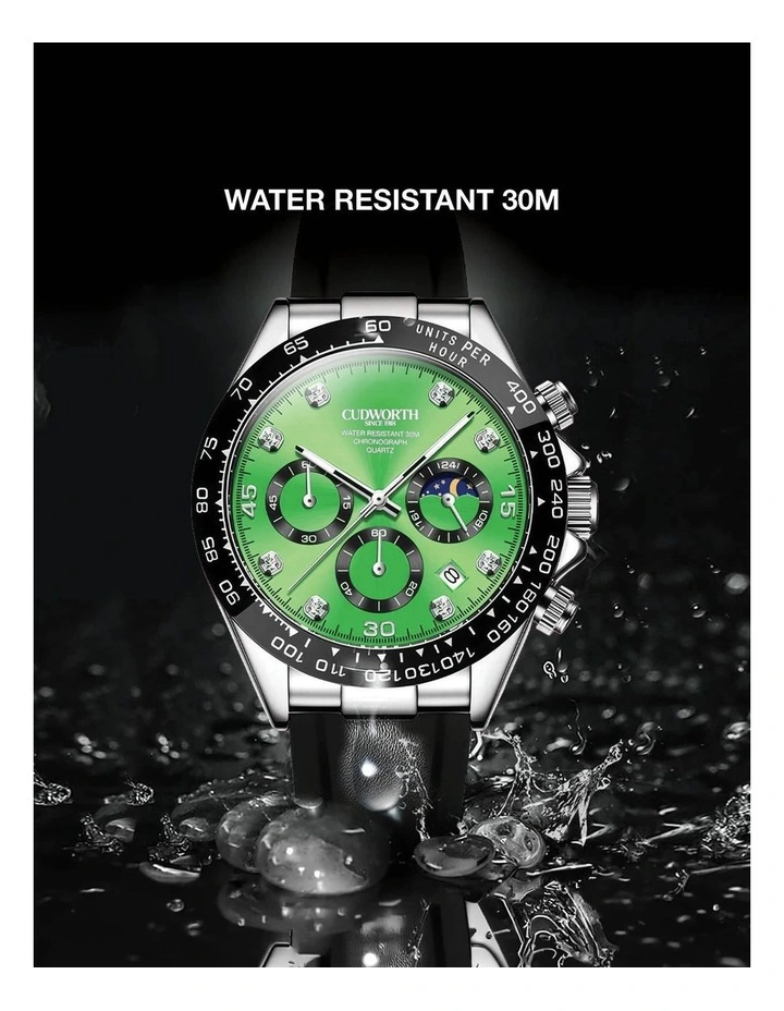 Cudworth Apex Chronograph Emerald & Silicone image 4