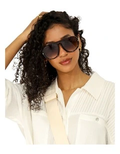 Undercurrent Oversized Aviator Sunglasses