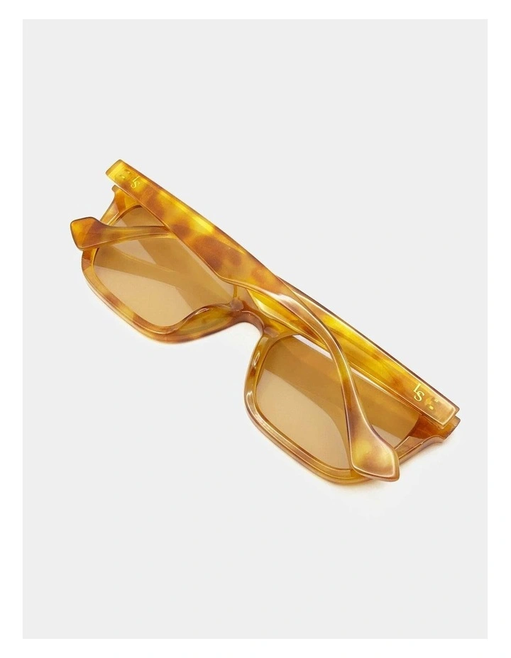 Kitty Rectangular Sunglasses - Vintage Tort image 5