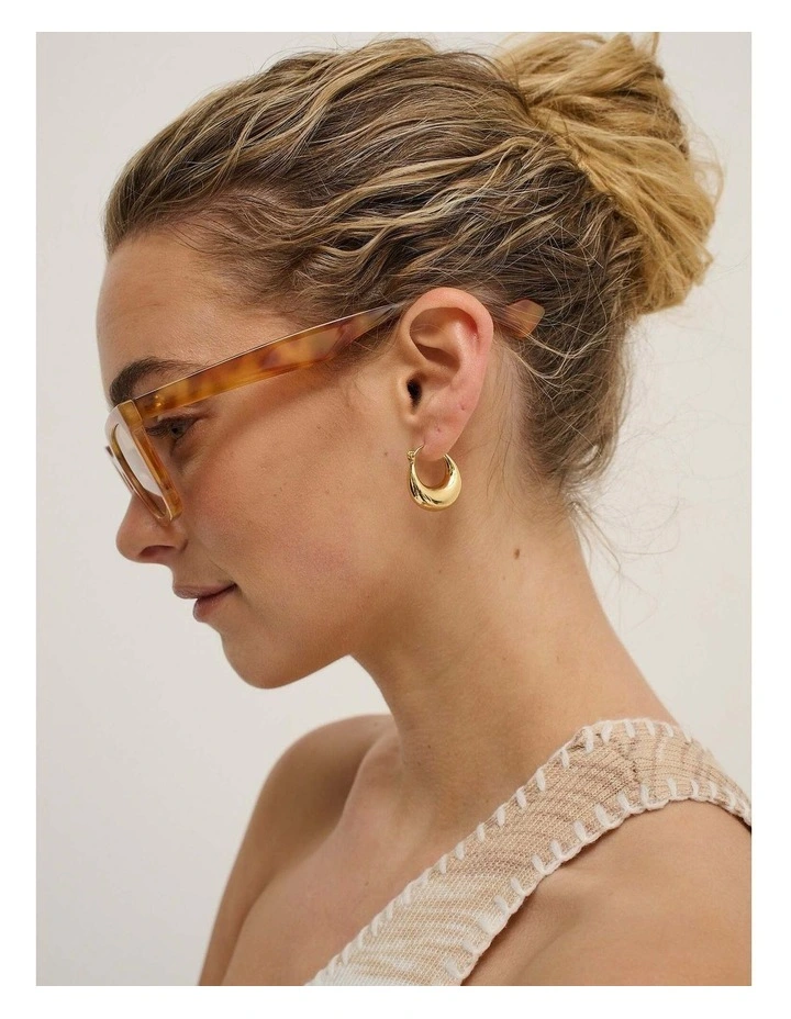 Kitty Rectangular Sunglasses - Vintage Tort image 6