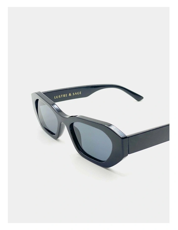 Laila Square Frame Sunglasses - Black image 3