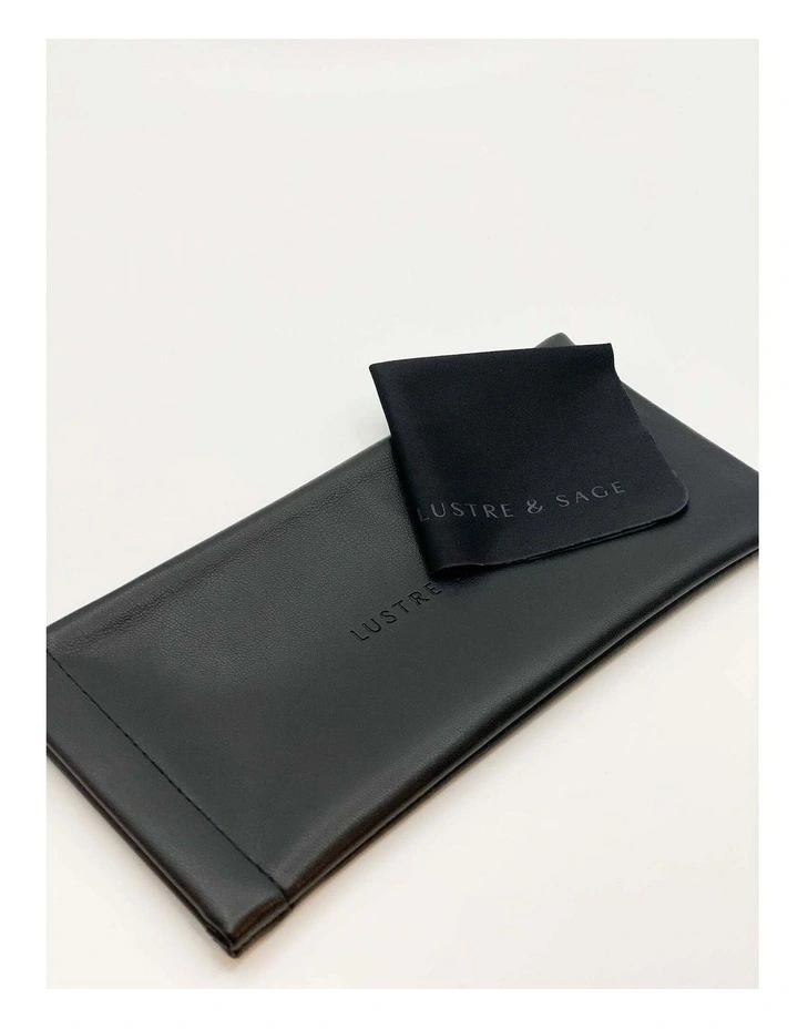 Laila Square Frame Sunglasses - Black image 7