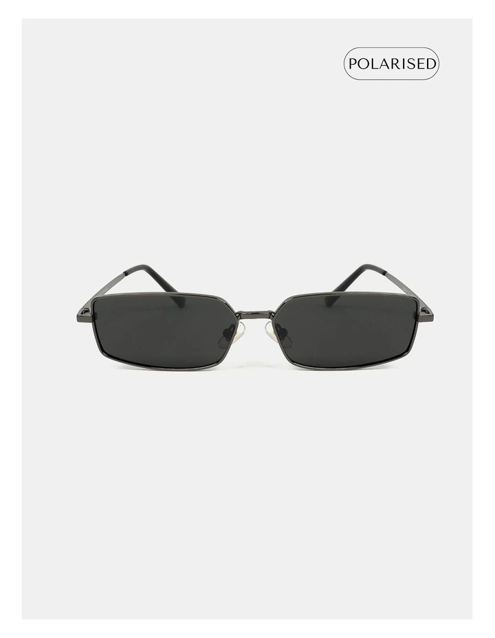 Gwenyth Polarised Metal Frame Sunglasses - Black image 1