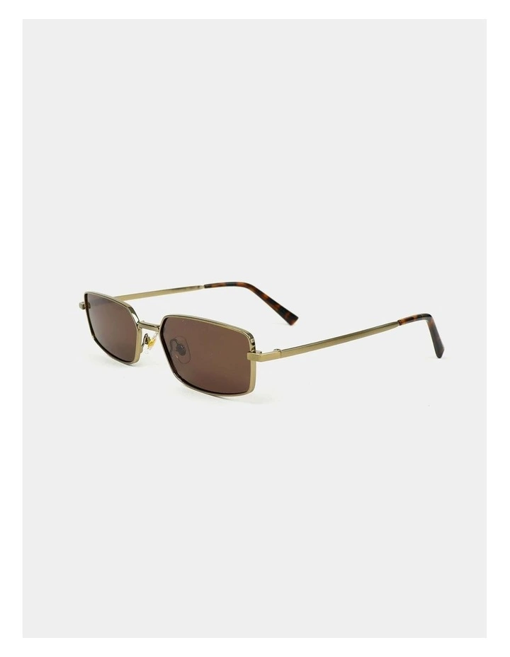 Gwenyth Polarised Metal Frame Sunglasses - Brown image 3