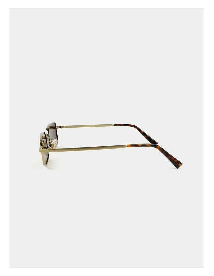 Gwenyth Polarised Metal Frame Sunglasses - Brown image 4
