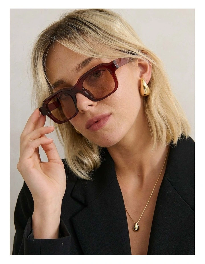 Goutte Angular Sunglasses - Brown image 2