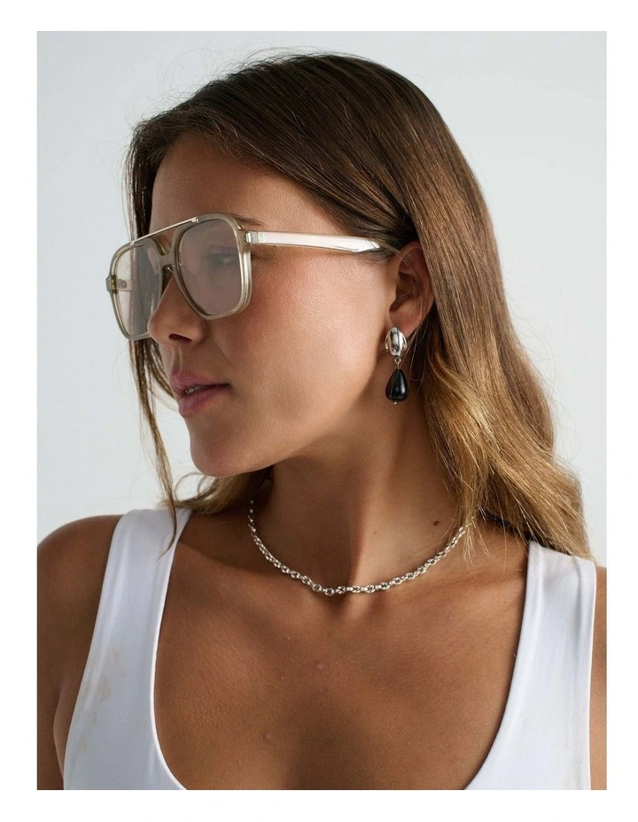 Giselle Aviator Sunglasses - Grey image 6